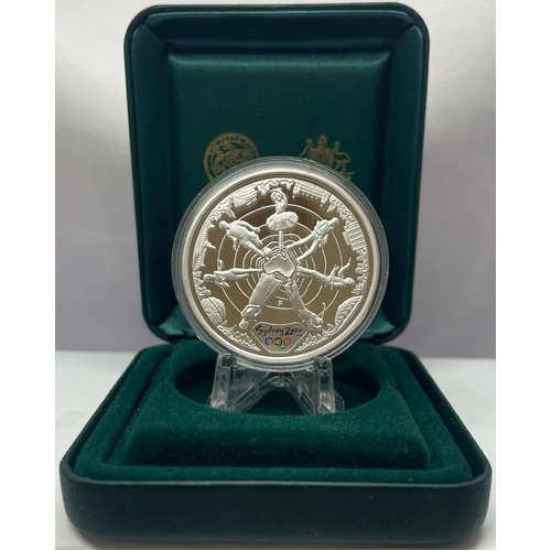 2000 Silver 1 Ounce Olympic Proof Coin Reaching the World (II)