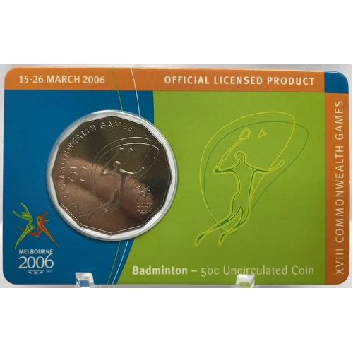 2006 50 Cent Unc Melbourne Commonwealth Games - Badminton