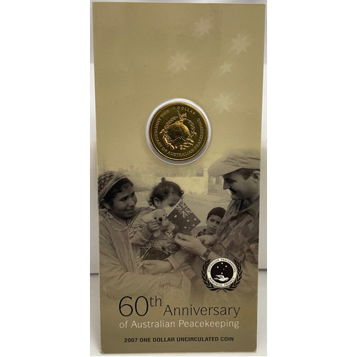 2007 1 Dollar Uncirculated Coin Australian Peacekeeping