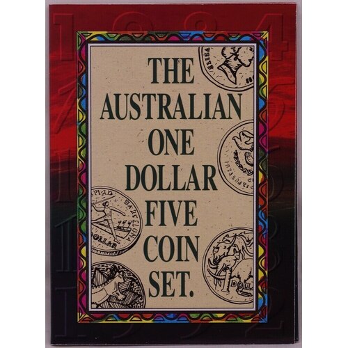 1992 1 Dollar Uncirculated 5 Coin Set