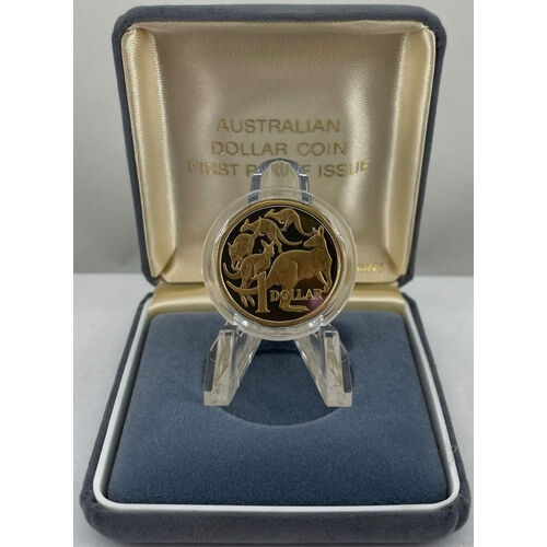 1984 1 Dollar Proof Coin in Blue Velvet Box