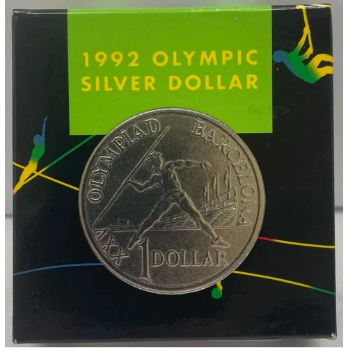 1992 Silver 1 Dollar Proof Coin Barcelona