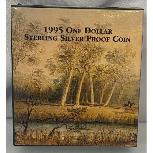 1995 Silver 1 Dollar Proof Coin Waltzing Matilda