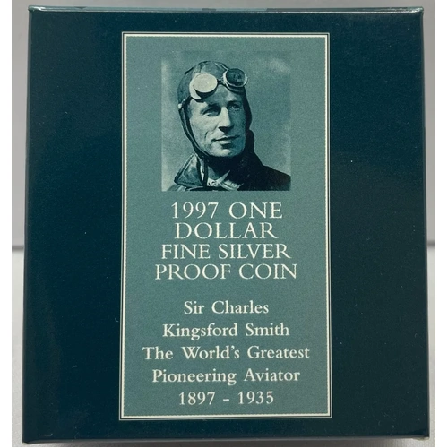 1997 1 Dollar Silver Proof Coin Kingsford Smith