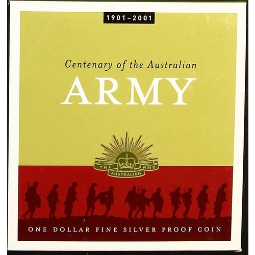 2001 Silver 1 Dollar Proof Coin Army
