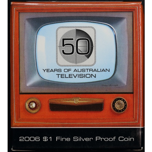 2006 1 Dollar Silver Proof Coin 50 Years of Television