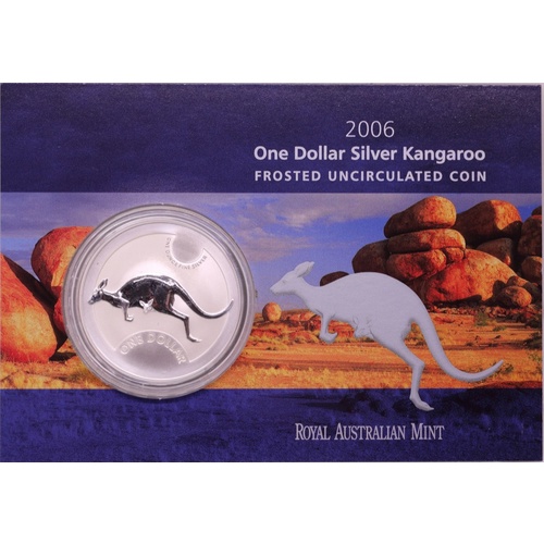 2006 1 Dollar Silver Kangaroo Unc Coin Spirit of Australia