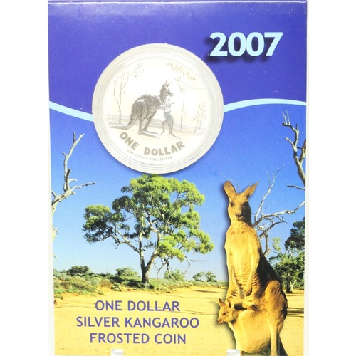 2007 One Dollar Silver Kangaroo Unc Coin Rolf Harris