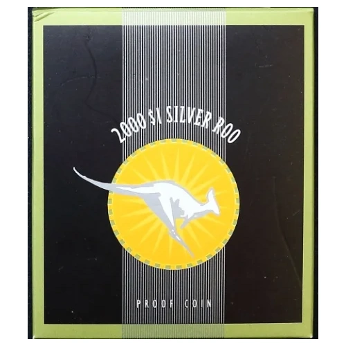 2000 Silver 1 Dollar Proof Coin Kangaroo and Map