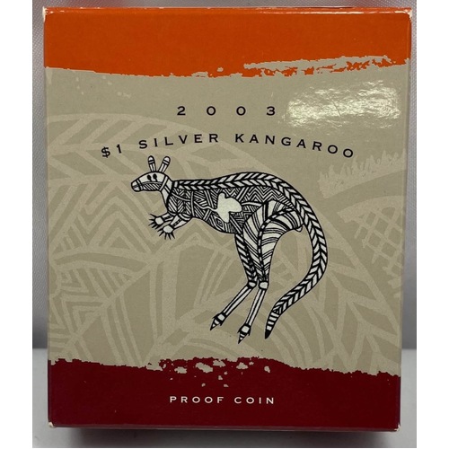 2003 Silver 1 Dollar Proof Coin Kangaroo Jirrah-Watty