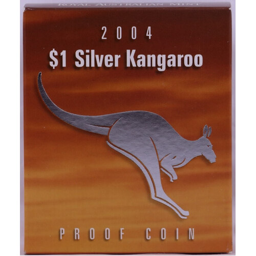 2004 Silver 1 Dollar Proof Coin Flying Kangaroo