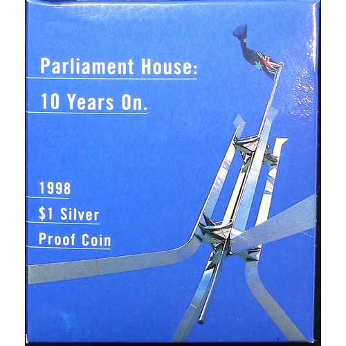 1998 Silver 1 Dollar Proof Coin Ballot Issue New Parliament House