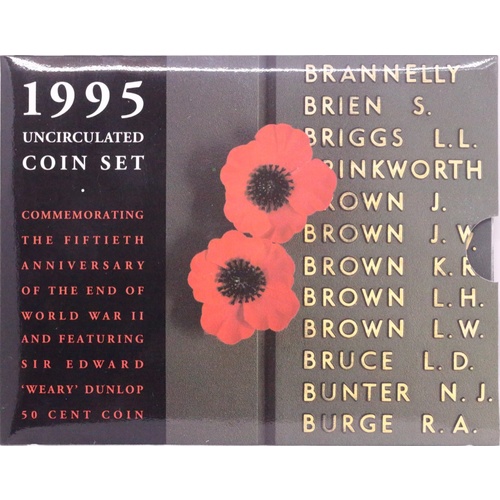 Australia 1995 Uncirculated Mint Coin Set Weary Dunlop