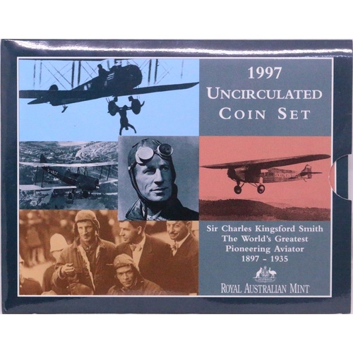Australia 1997 Uncirculated Mint Coin Set Kingsford Smith
