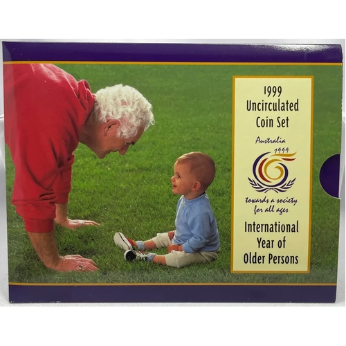 1999 Uncirculated Mint Coin Set Older Person