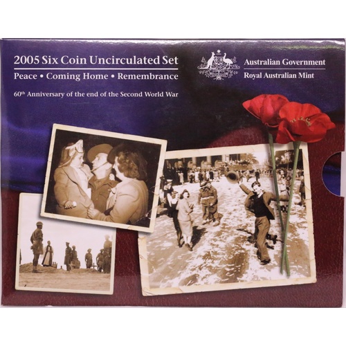 Australia 2005 Uncirculated Mint Coin Set WWII