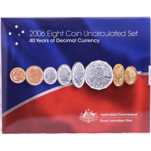 2006 Uncirculated Mint Coin Set 40 Years of Decimal Currency