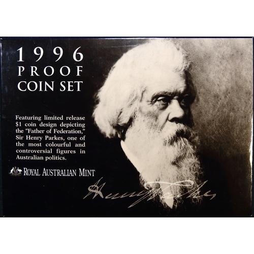 Australia 1996 Proof Coin Set Henry Parkes