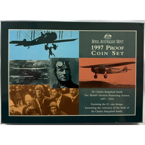 Australia 1997 Proof Coin Set Kingsford Smith