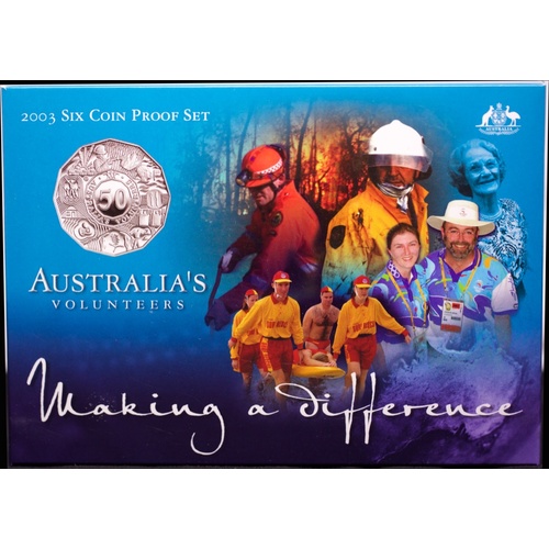 Australia 2003 Proof Coin Set Year of the Volunteer