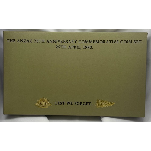 1990 Five Dollar Proof Pair Anzac 75th Anniversary
