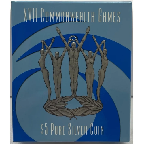 2002 5 Dollar Silver Proof Coin Commonwealth Games
