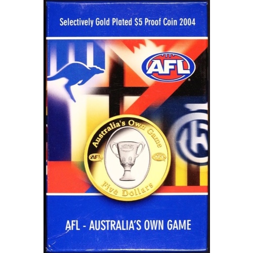 2004 5 Dollar Proof Coin Gold Plated AFL