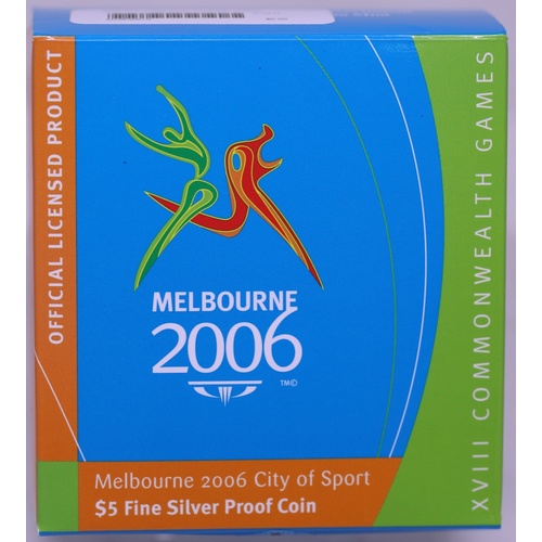 2006 Five Dollar Silver Proof Melbourne City of Sport