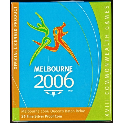 2006 Five Dollar Silver Proof Coin Baton Relay