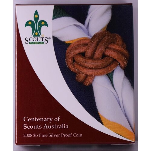 2008 Five Dollar Silver Proof Scouting Centenary