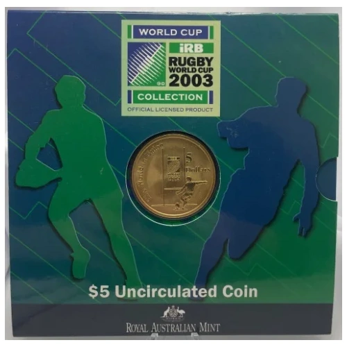 2003 Five Dollar Uncirculated - Rugby World Cup