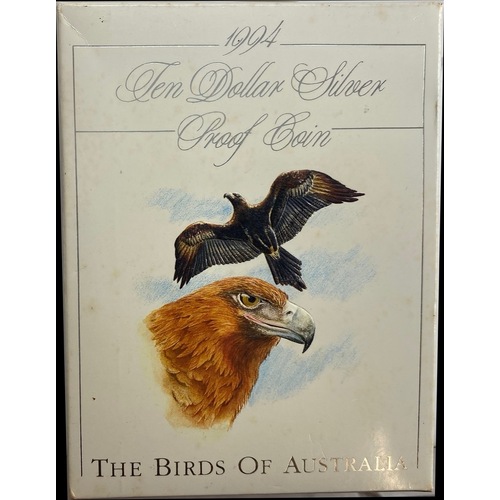 1994 Silver 10 Dollar Proof Coin Bird Series - Wedge Tailed Eagle