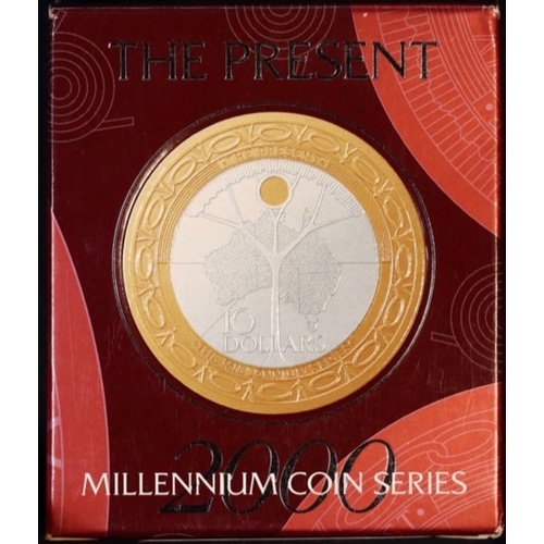 2000 Silver 10 Dollar Proof Coin Millennium Present
