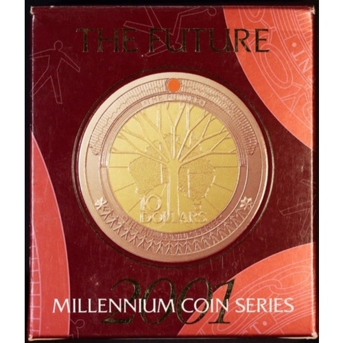 2001 Silver 10 Dollar Proof Coin Millennium Future