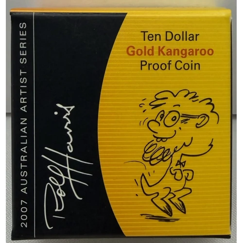 2007 Ten Dollar Gold Proof Coin Kangaroo Rolf Harris