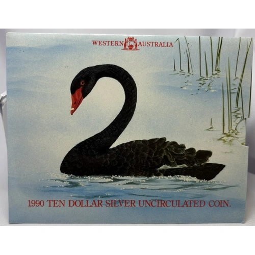 1990 Ten Dollar Silver Uncirculated Western Australia