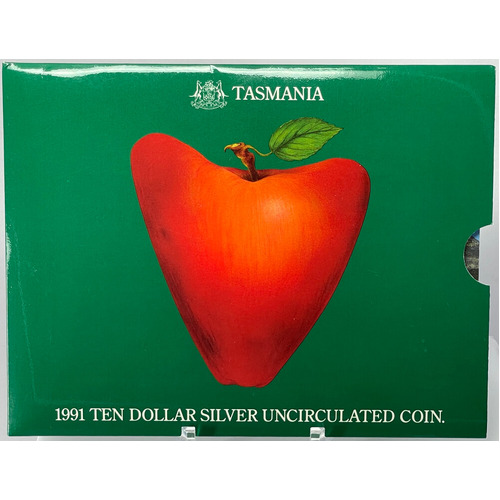 1991 Ten Dollar Silver Uncirculated Coin Tasmania
