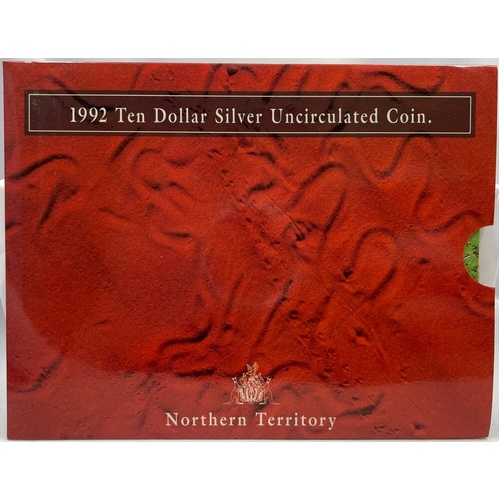 1992 Ten Dollar Silver Coin Unc Northern Territory