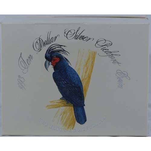 1993 Ten Dollar Silver Piedfort Proof Palm Cockatoo