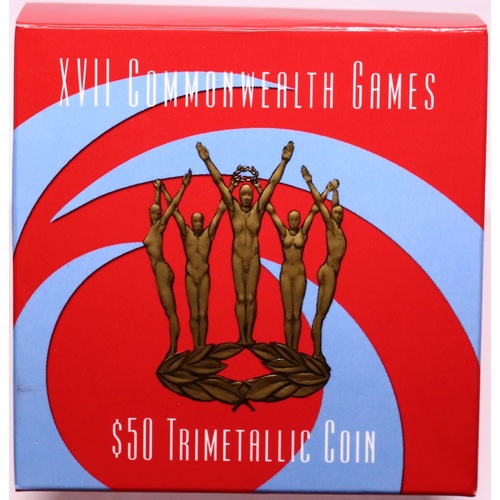 2002 Fifty Dollar Trimetal Proof Manchester Games
