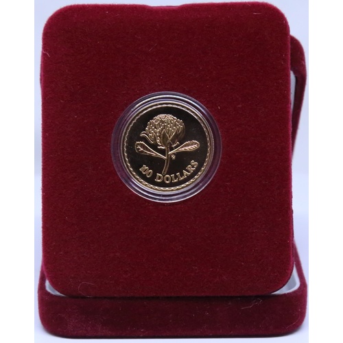 1995 Gold 100 Dollar Unc Coin Floral Emblems - Waratah