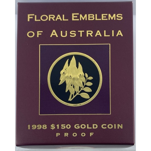 1998 150 Dollar Proof Coin Floral Emblems - Sturt Desert Pea