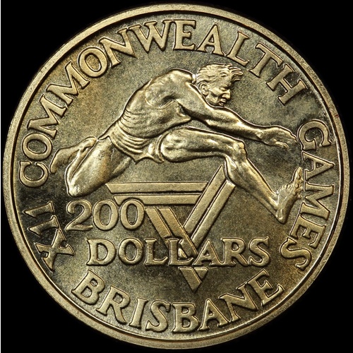 1982 Two Hundred Dollar Gold Unc Coin Commonwealth Games