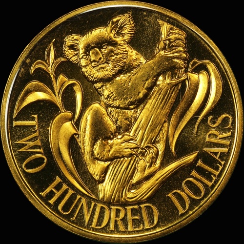 1986 Two Hundred Dollar Gold Unc Coin Koala