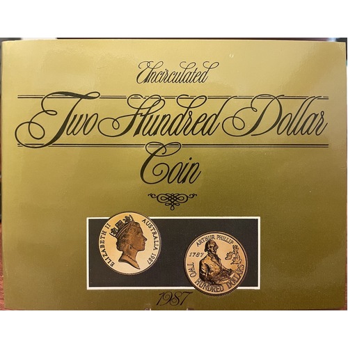 1987 200 Dollar Unc Gold Coin First Fleet Departure