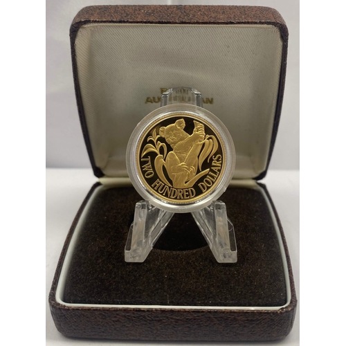 1984 Gold 200 Dollar Proof Coin Koala