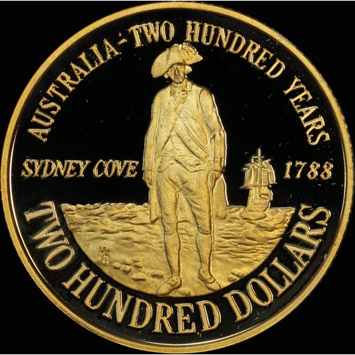 1988 Two Hundred Dollar Gold Proof Coin - First Fleet