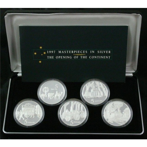 1997 Masterpieces in Silver Proof Coin Set - The Opening Of The Continent
