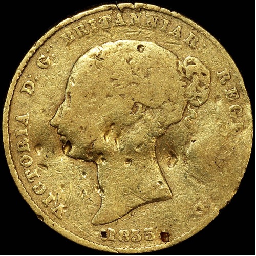 1855 Sydney Mint Type I Half Sovereign Fair