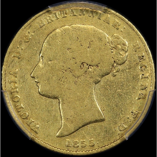 1855 Sydney Mint Type I Half Sovereign PCGS Fine Details
